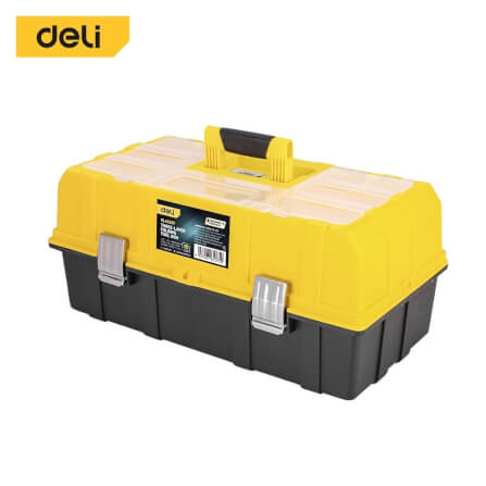 กล่องเครื่องมือช่าง DELI EDL432117-YL-01 ขนาด 20X43X19ซม. 3ชั้น_0